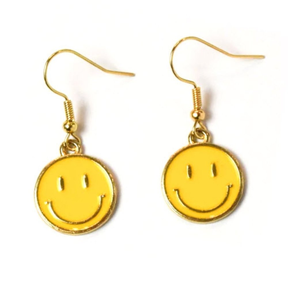 Yellow Smiley Face Earrings